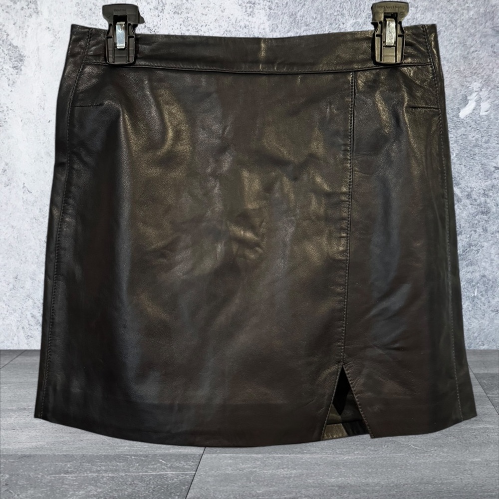 Black Leather Mini Skirt